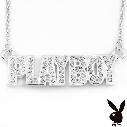 Playboy Necklace CZ's Stainless Steel MSRP $159