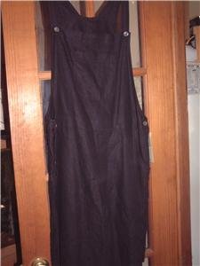 NWT's Studio Works Black Linen One Piece BibShorts sz L