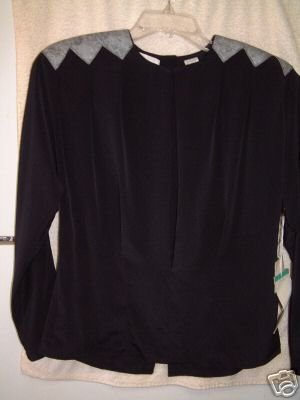 NWT's Marshall Fields Nilani Black Blouse sz 10