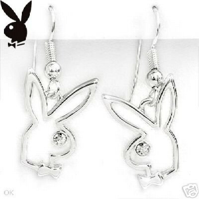 Playboy Bunny Stainless Steel Earrings NEW!
