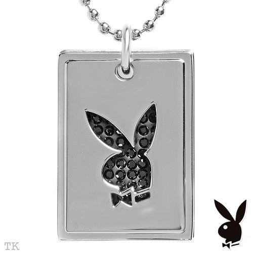Playboy Dogtag Style Necklace Stainless Steel New!