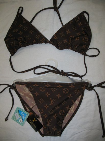Designer Inspired Brown Bikini M, L, and XL