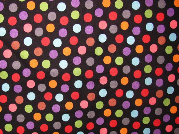 Cotton Fabric - Rumba - 5707 Candy Dots - Black - Hoodie's Collection
