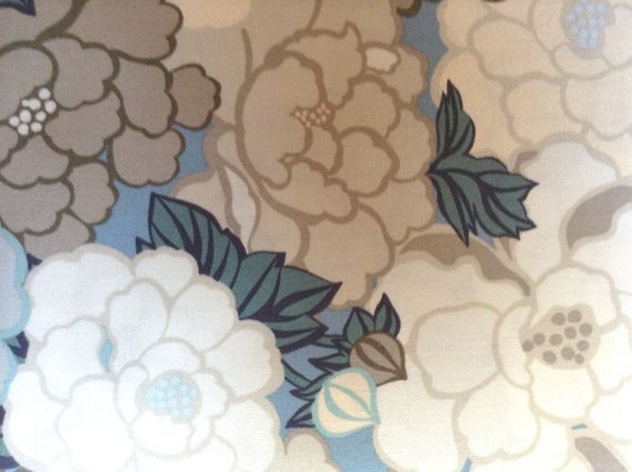 Cotton Fabric by Tokyo Rococo designs - Patt 5635 - Blue - Flowers