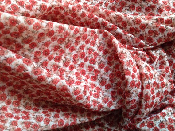 Polyester Transparent Fabric - Flowers Prints