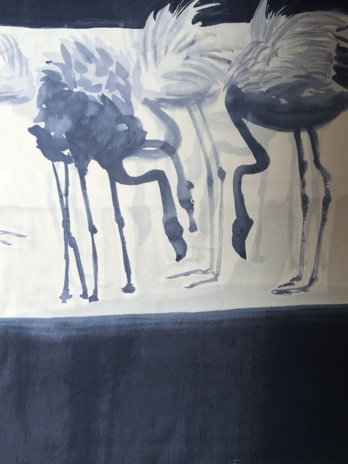 Rayon Fabric - Flamingo - Gray
