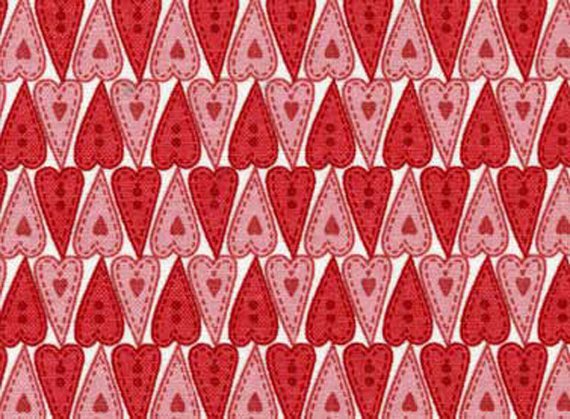 Nursery Cotton Fabric - Nice People Nice Things Collection by Helen Stubbings - Hearts
