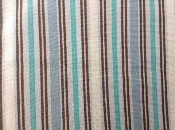 Cotton Fabric - Bethany Shackelford by Suzanne Cruise - Stripes - Blue