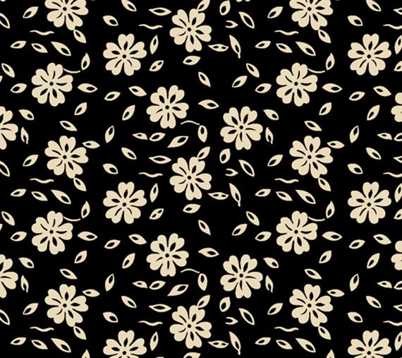 Fabric - Garibaldi II by Sara Morgan - PATT 7643 - Black