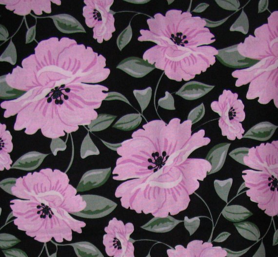 Fabric - Jardine by BJ Lantz - PATT 22070J - Black - Flowers
