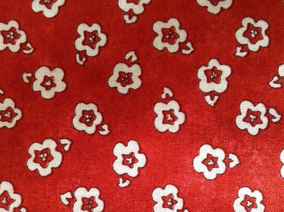 Cotton Fabric by Tidings Of Great Joy - Floral - Red