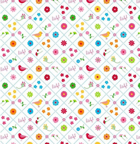 Nursery Cotton Fabric - Simple Sweet by iief lifestyle - Birds and Flowers