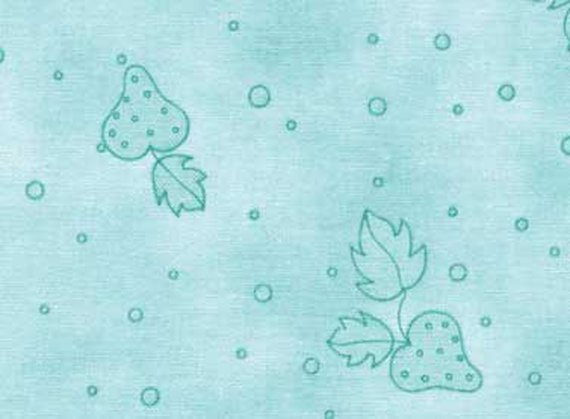Nursery Cotton Fabric - Nice People Nice Things by Helen Stubbings - Strawberry design - Blue