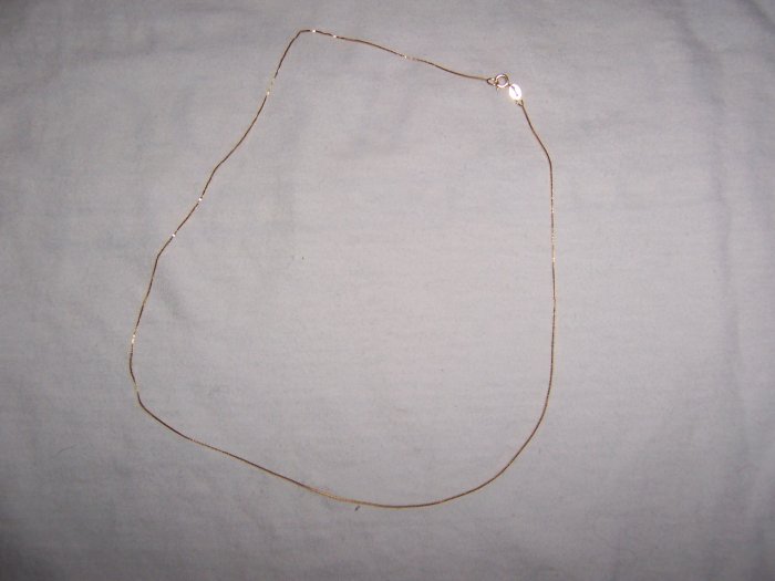 17" gold box chain