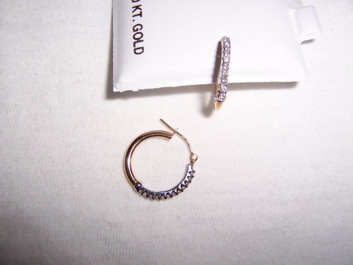 Diamond hoop earrings