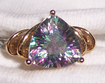 Mystic topaz ring