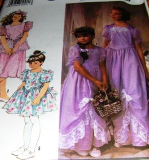 Bridesmaid Dress Patterns on Flower Girl  Jr  Bridesmaid Dress Sewing Pattern Simplicity 7082 Size