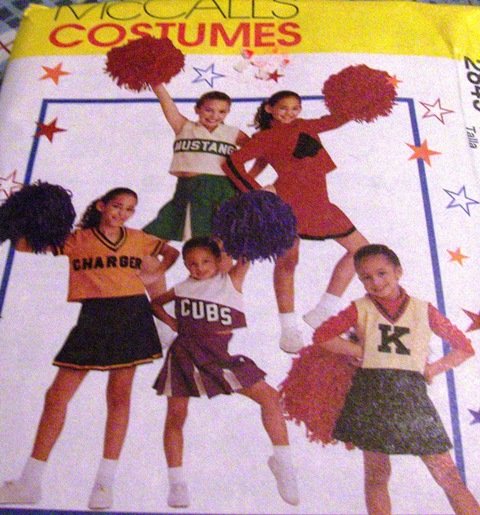 Child Teen Cheerleading Uniform McCall's Costumes 2849 Size 8-10 Sewing Pattern Cheer for your team!
