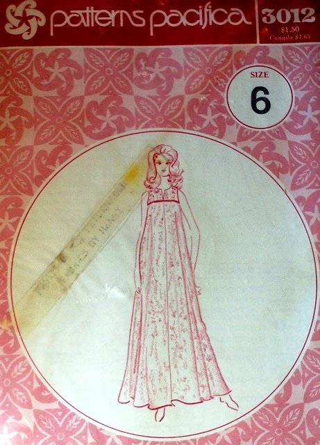 Vintage Patterns Pacifica 3012 Hawaiian Sewing Pattern Muu Muu Long or Short Length Size 6