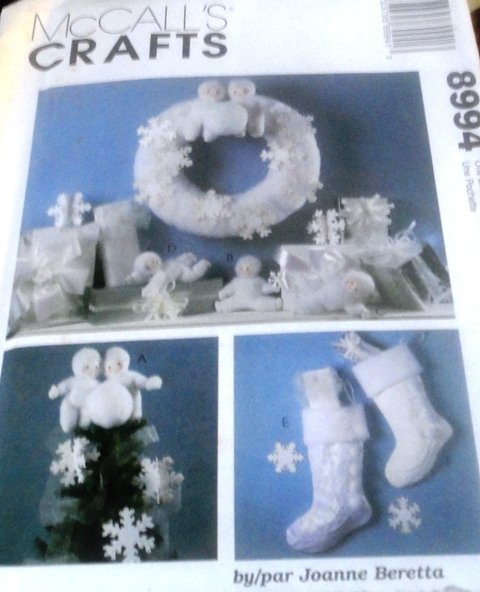Snow Babies Holiday Sewing Patterns McCalls Crafts 8994