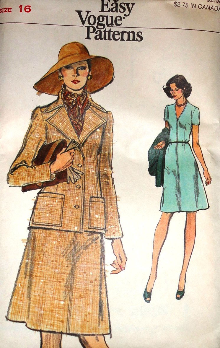 Very Easy Vogue 8984 Dress and Jacket Size 16 Sewing Pattern