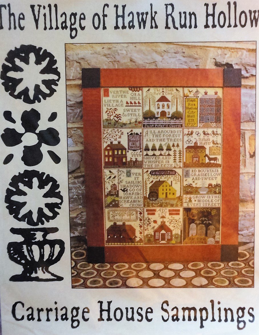 Carriage House Samplings The Village of Hawk Run Hollow Cross Stitch Chart