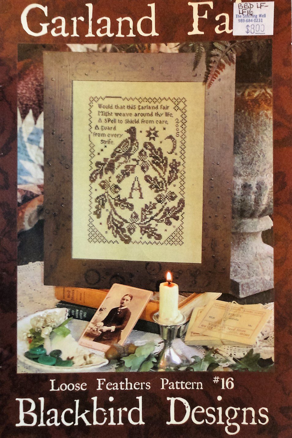 Blackbird Designs Loose Feathers #16 Garland Fair OOP cross stitch pattern