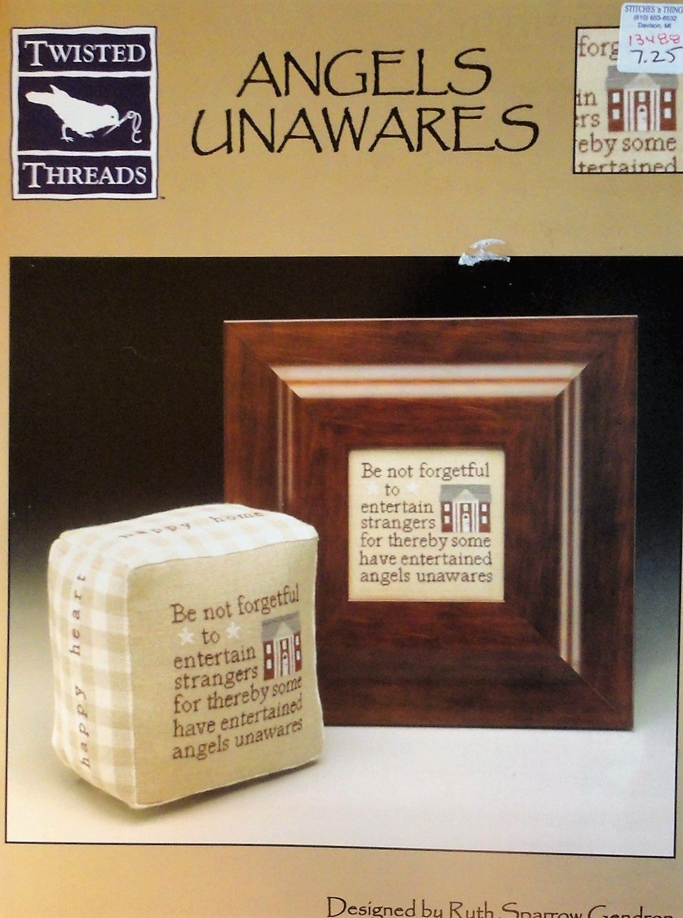 SOLD OUT! Twisted Threads Angels Unawares Cross Stitch Chart Designed by Ruth Sparrow Gendron