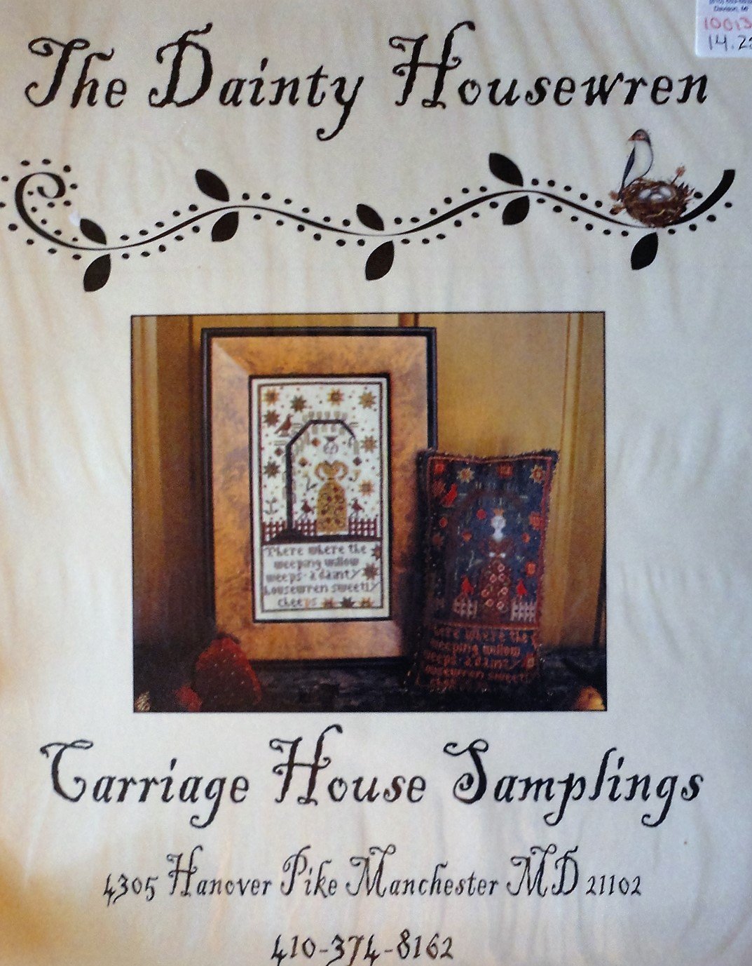 Carriage House Samplings The Dainty Housewren Cross Stitch Chart