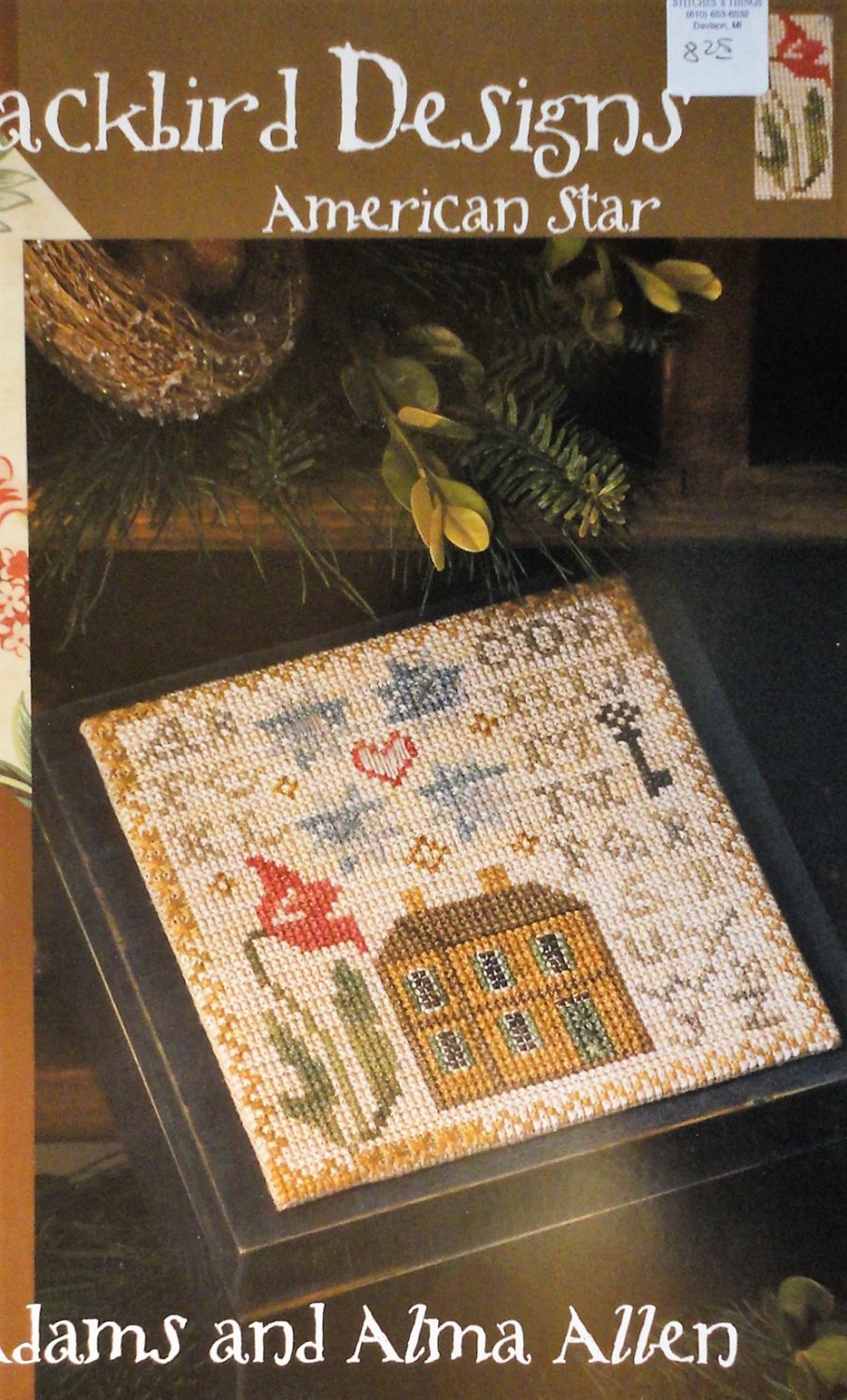 Blackbird Designs American Star Primitive Sampler cross stitch chart pattern