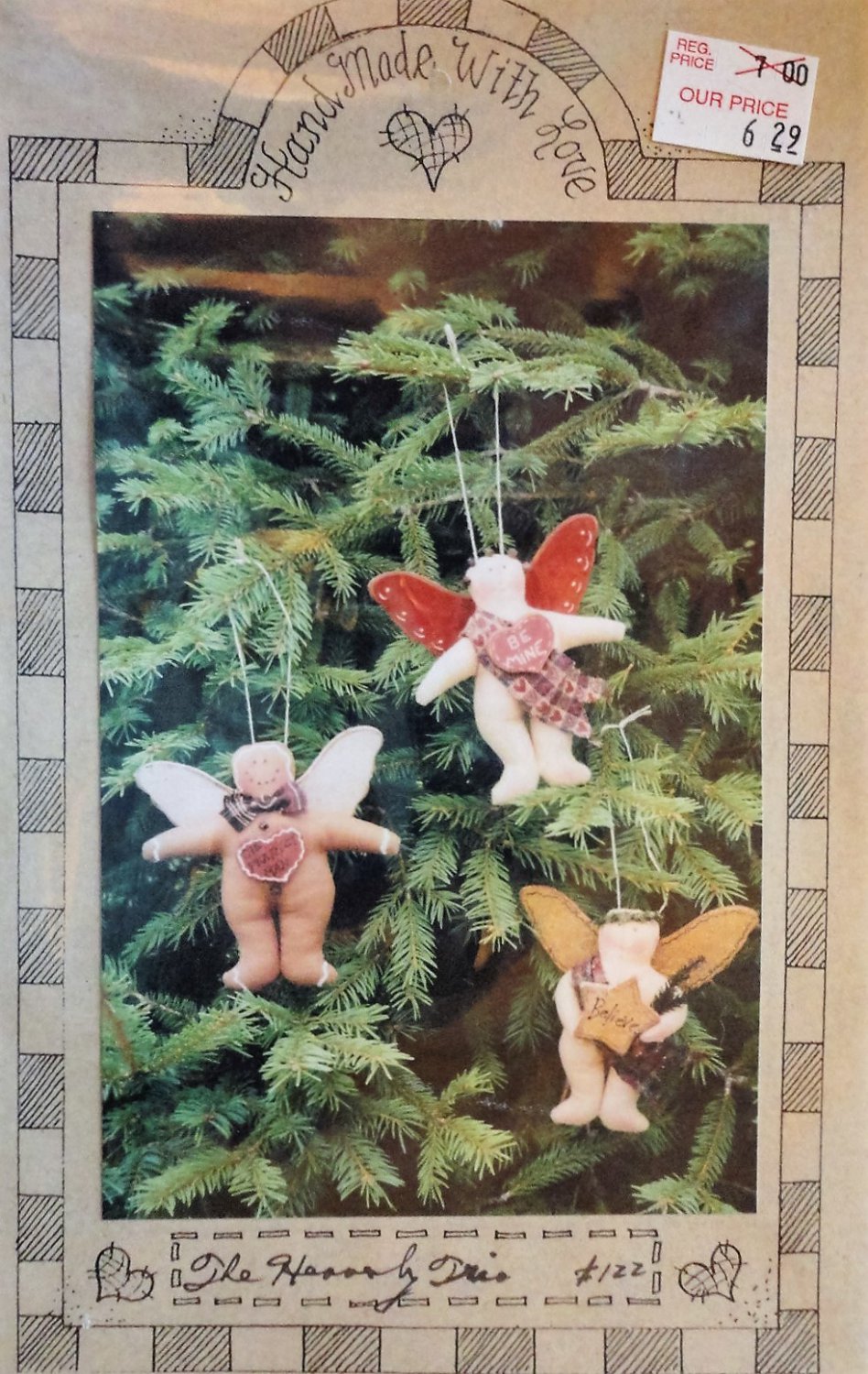Angel Ornaments The Heavenly Trio Sewing Pattern from Handmade with love.