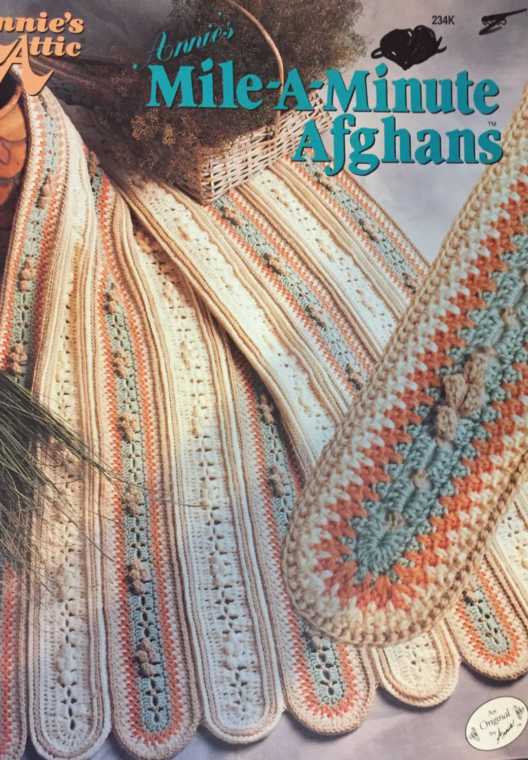 Annie's Attic Mileaminute Afghans Crochet Pattern Booklet 234K