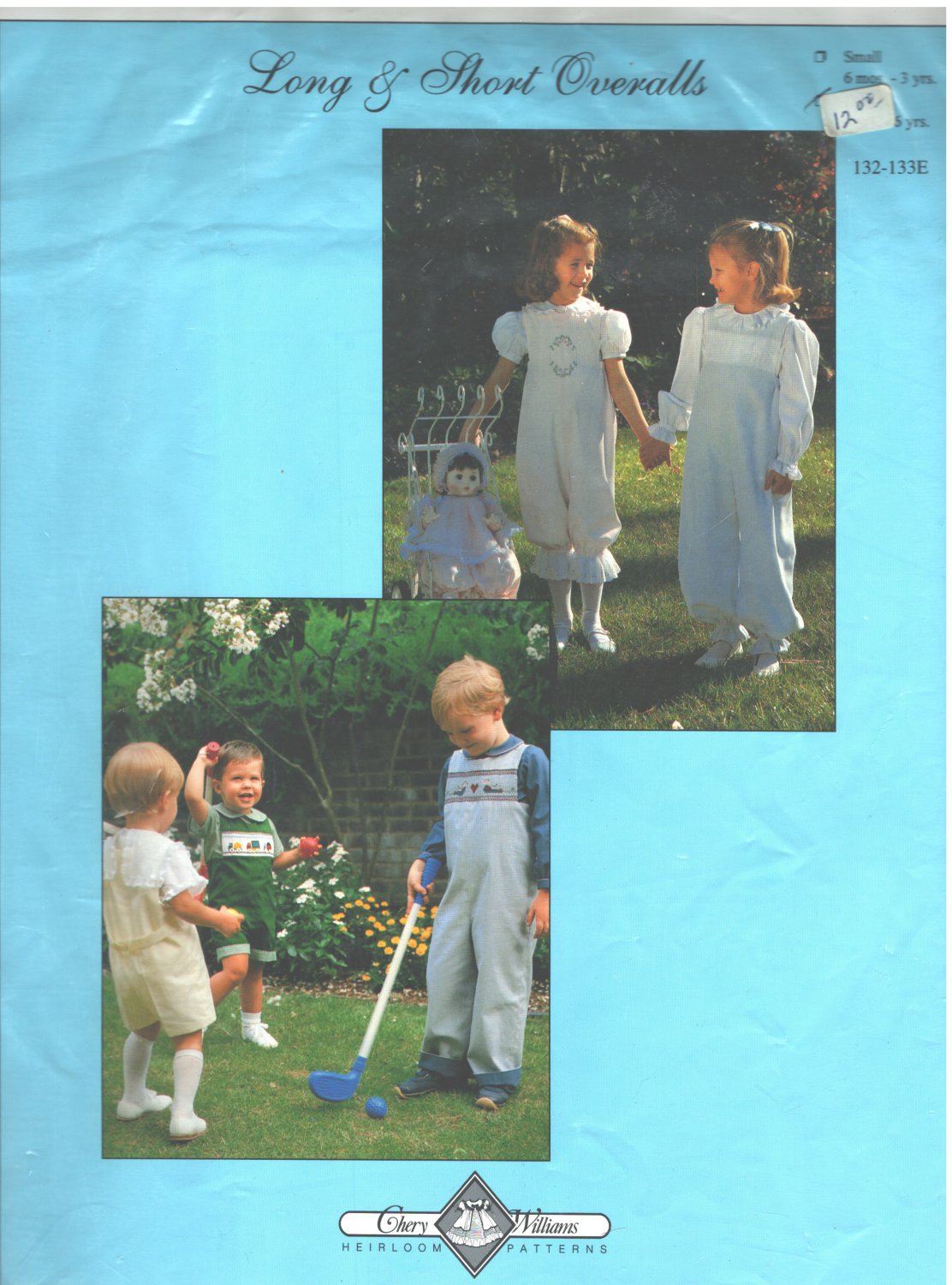 Long & Short Overalls Sewing Pattern Chery Williams Size 3-6
