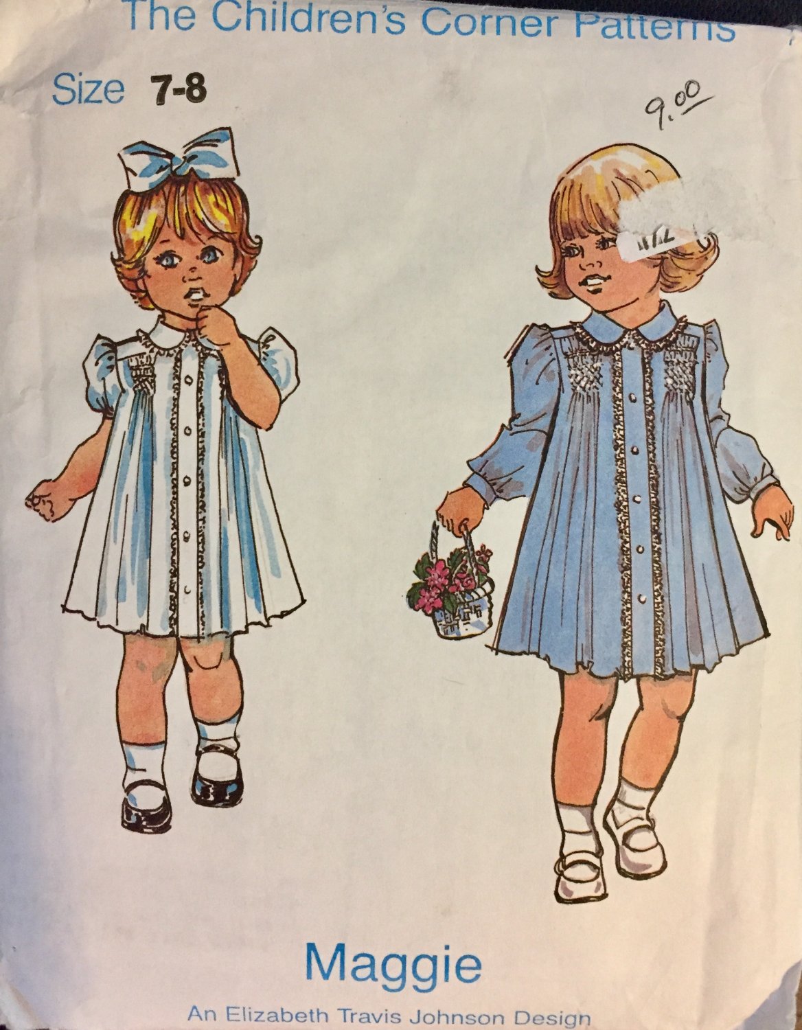 The Children's Corner Sewing Pattern with Smocking Maggie Sizes 7-8