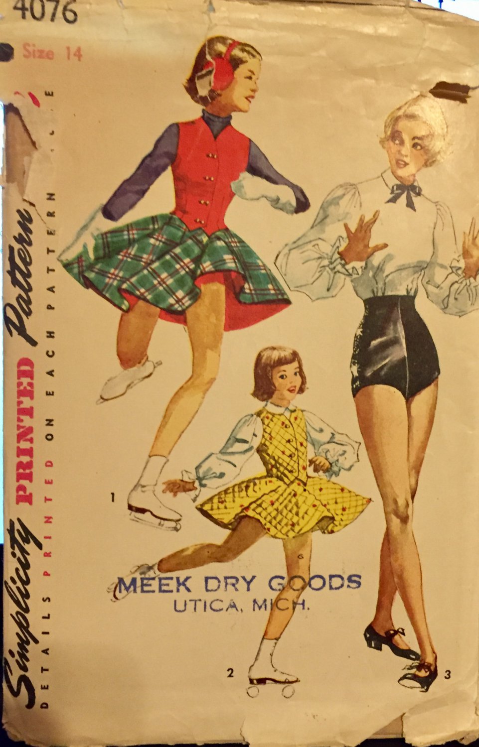 Tap Dance Pattern | simplicity 4076 skating tap dance skirt trunks blouse Tap Dance Pattern | simplicity 4076 skating tap dance skirt trunks blouse