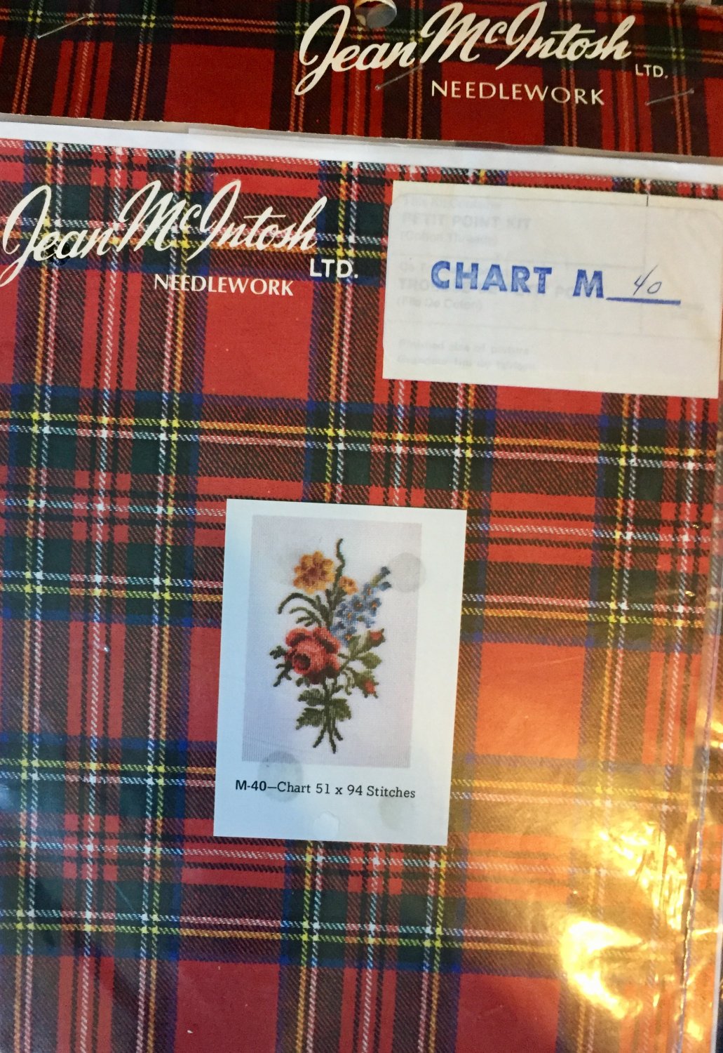 Jean McIntosh ltd. Needlework Chart 40 Small Floral Arrangement Spray Cross Stitch