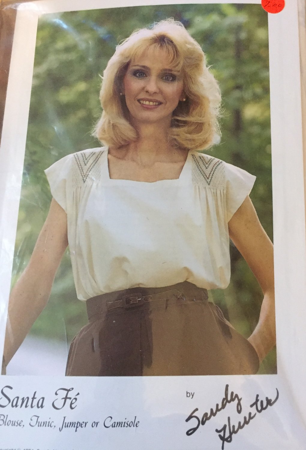 Santa Fe Blouse Tunic Jumper or Camisole Smocking Sewing Pattern by Sandy Hunter SH108
