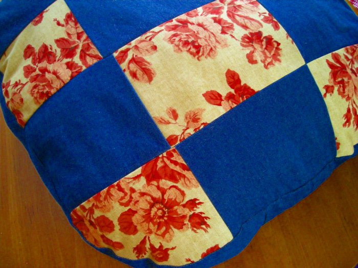 Patchwork Floor Pillow or Dog Bed