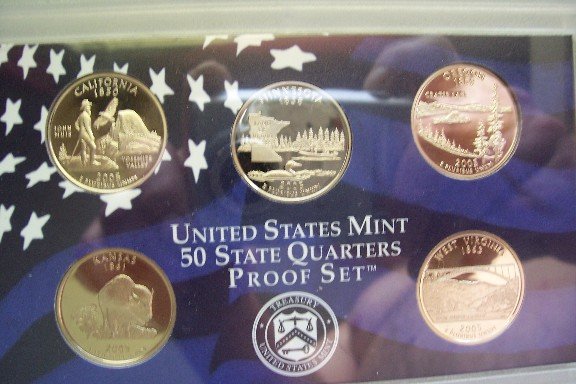 2005 US Mint State Quarters Proof Set (5 coins)