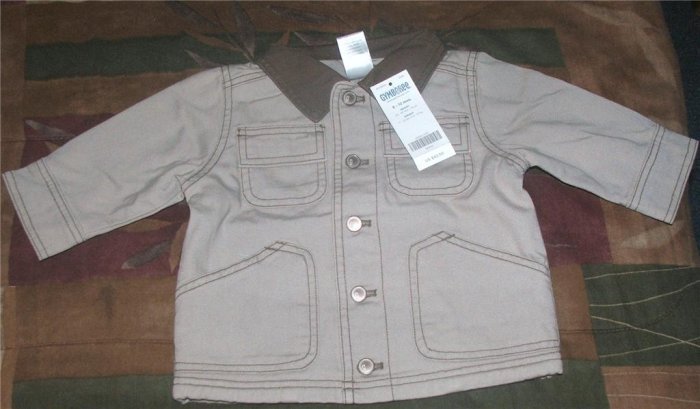 NEW GYMBOREE BOYS TAN JEAN JACKET SIZE 6 12 MONTHS