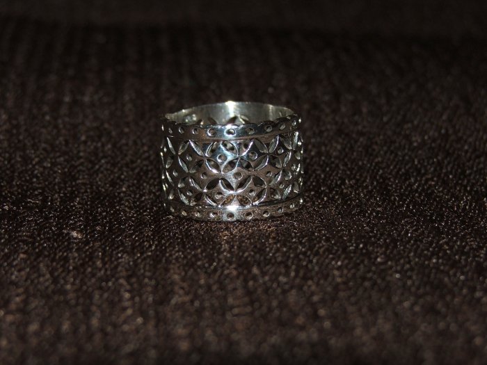 Filigree silver ring - 2628