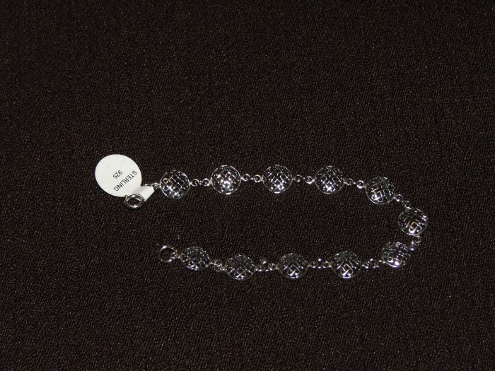 Celtic knot round silver bracelet - 5352