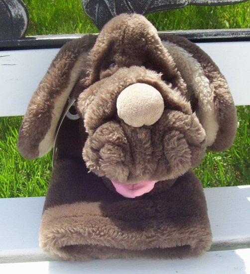 Vintage Brown Wrinkle Wrinkles Dog Hand Puppet - 1985 www.rootbeer.ecrater.com