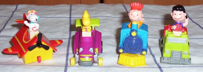 Complete Set McDonald's McDonalds Peanuts Snoopy Cars MIB Charlie Brown Woodstock