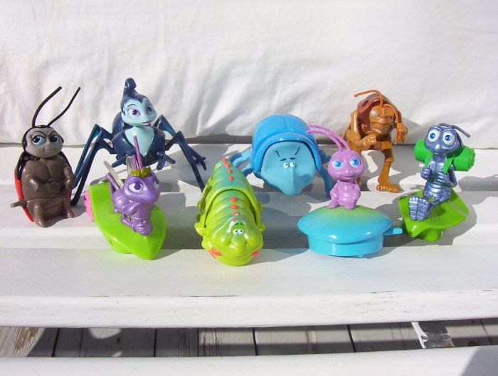Complete Set of McDonald's McDonalds Bug's Bugs Life Toys www.rootbeer.ecrater.com