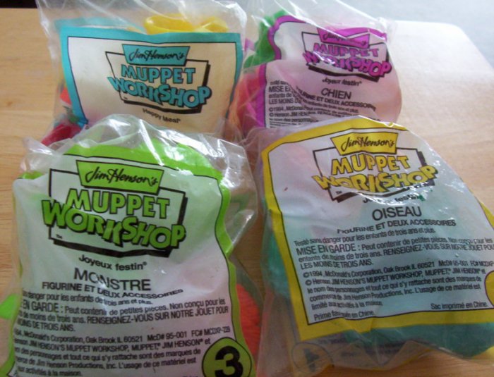 Complete Set of McDonalds McDonald's MUPPET Muppets WORKSHOP Toys MIB Lot www.rootbeer.ecrater.com