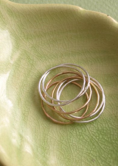 Slim Organic Stacking Rings - Set of 7