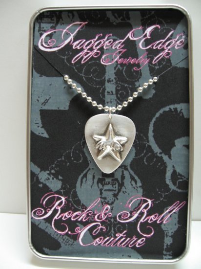 Rock Star Guitar Pick Pendant