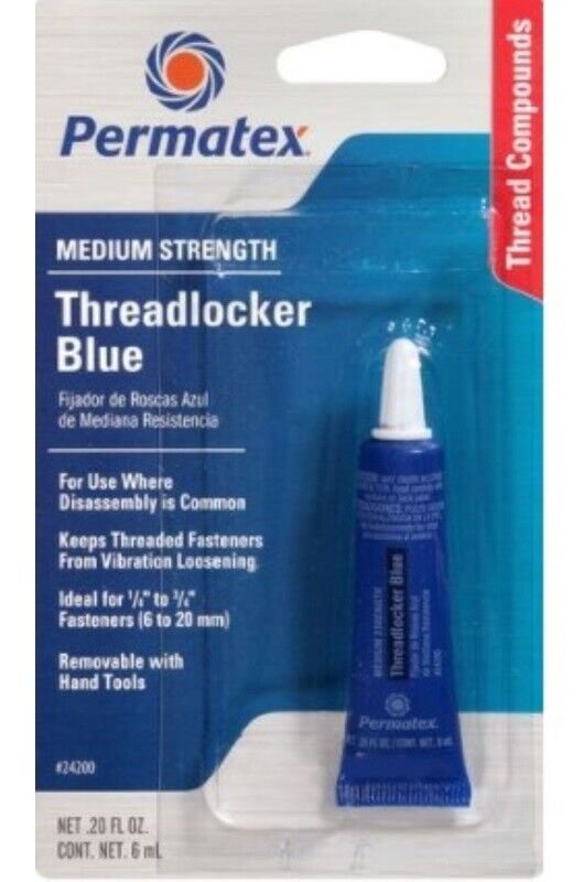 PERMATEX THREADLOCKER BLUE Medium Strength Automotive All Purpose 0 2 Oz