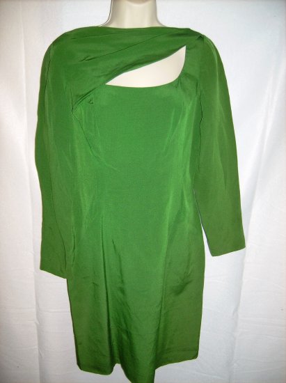 Green Dress with Cut Outs